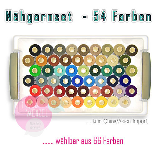 Nähgarn-Set - 54 Farben