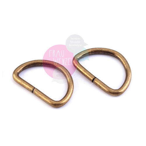 D-Ring - messing - 25/3 mm