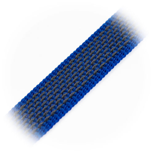 Gurtband gummiert, 20 mm, signalblau - 50m